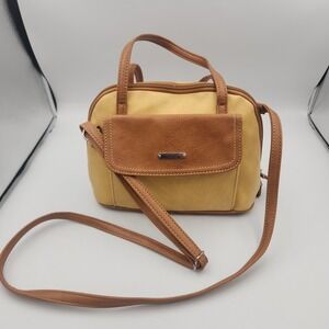 Koltov Crossbody Bag Tan Brown Small Structured Shoulder‎ Purse